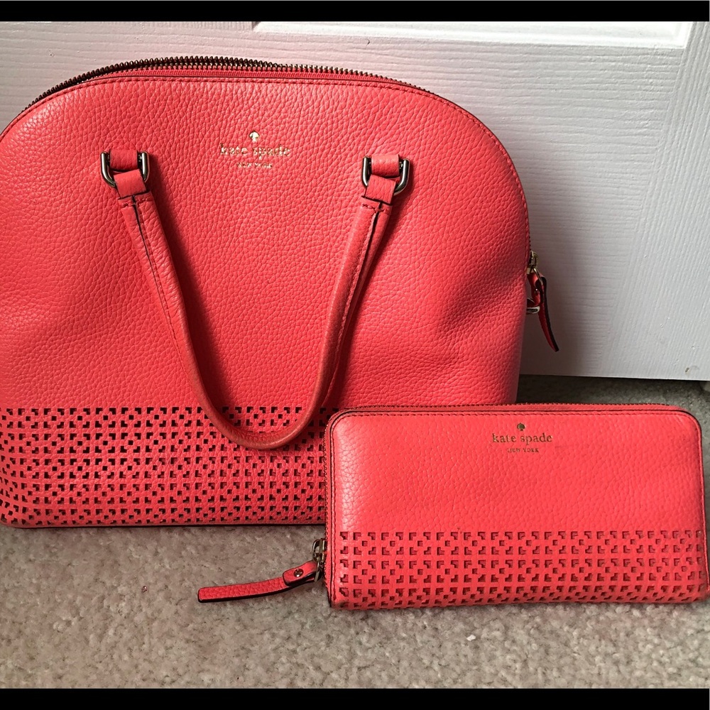 Kate Spade Dome Sachel Bag & Wallet Lot